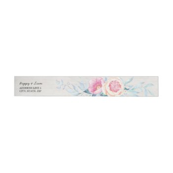Rustic Peonies Floral Return Address Label by joyonpaper at Zazzle