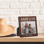 Rustic Personalized Abuelito Grandpa Plaque<br><div class="desc">Custom grandpa plaque for Father's Day,  birthdays,  or Grandparents Day features a favorite photo of his grandchild or grandkids with "Abuelito" above in rustic lettering. Personalize with the year he became a grandfather beneath,  or add a custom message or name.</div>