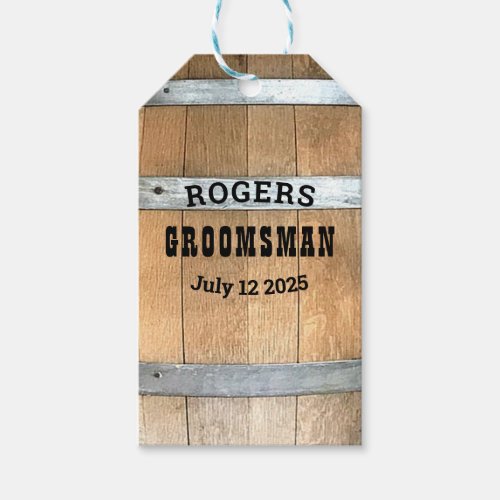 Rustic Personalized Bachelor Party Gift Tags