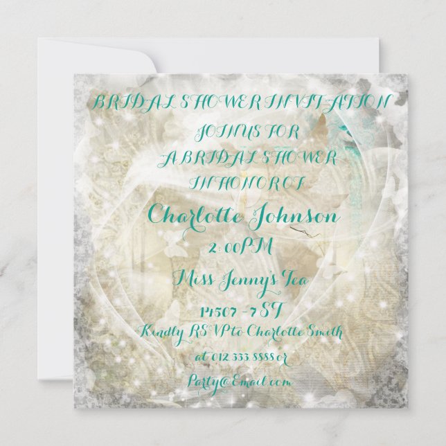 Rustic Personalized Bridal Shower Invitation (Front)