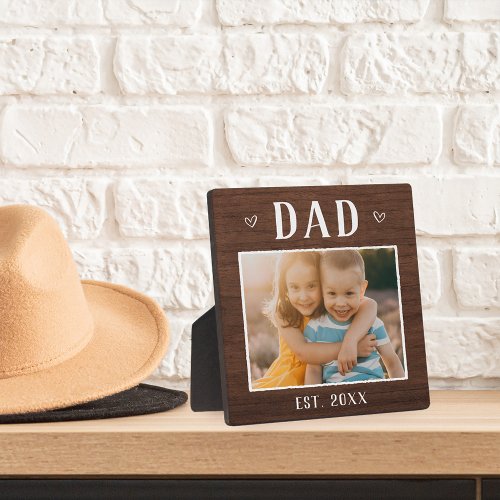 Rustic Personalized Dad Plaque