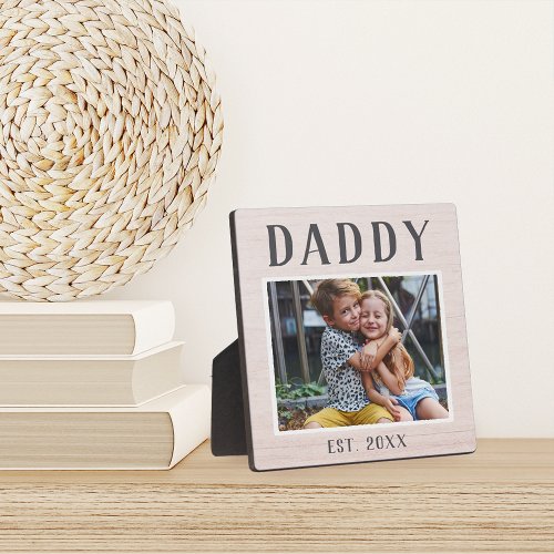 Rustic Personalized Daddy Photo Plaque