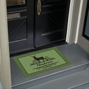 Rustic Personalized Deer Doormat