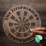 Rustic Personalized Family Name Dart Board<br><div class="desc">Add your family name to create a personalized dartboard,  a great gift for dad,  for your man cave,  or a housewarming gift.</div>
