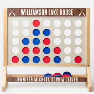 Rustic Personalized Family Name Wood Oar Paddle Fast Four