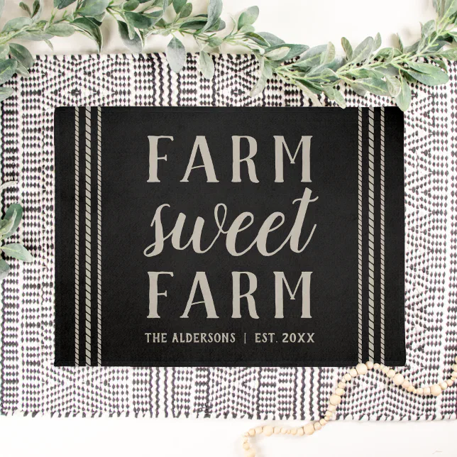 Rustic Personalized Farm Sweet Farm Doormat (Creator Uploaded)