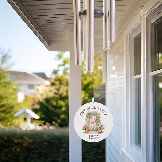 Rustic Personalized Front Door with Address Wind Chime (Creator Uploaded)