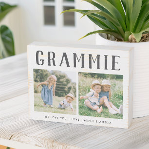 Rustic Personalized Grammie Grandma Photo Wooden Box Sign