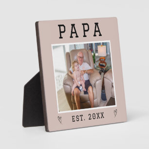 Rustic Personalized Grandpa Photo Plaque