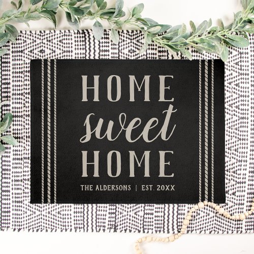 Rustic Personalized Home Sweet Home Doormat