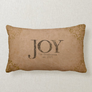 Rustic Personalized Joy Pillow