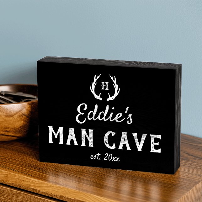 Rustic Personalized Man Cave Wooden Box Sign (Creator Uploaded)
