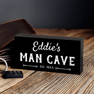 Rustic Personalized Man Cave Wooden Box Sign