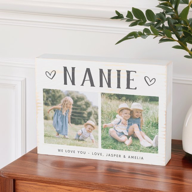 Rustic Personalized Nanie Grandma Wooden Box Sign (Creator Uploaded)