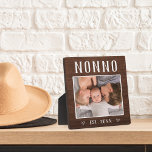Rustic Personalized Nonno Grandpa Photo Plaque<br><div class="desc">Custom grandpa plaque for Father's Day,  birthdays,  or Grandparents Day features a favorite photo of his grandchild or grandkids with "Nonno" above in rustic lettering. Personalize with the year he became a grandfather beneath,  or add a custom message or name.</div>