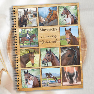 Rustic Personalized Pet Horse Lover Photo Collage Notebook