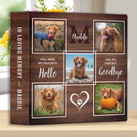 Rustic Personalized Pet Memorial Dog Photo Album