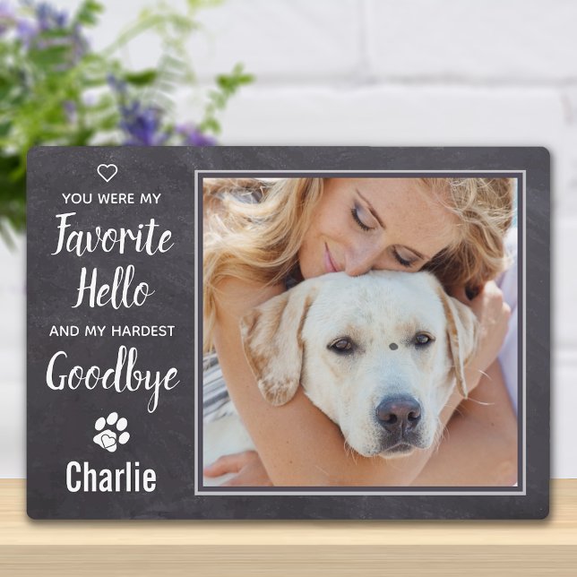 Rustic Personalized Pet Memorial Photo Plaque (Creator Uploaded)