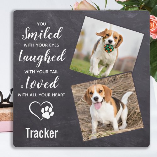 Rustic Personalized Pet Memorial Photo Plaque