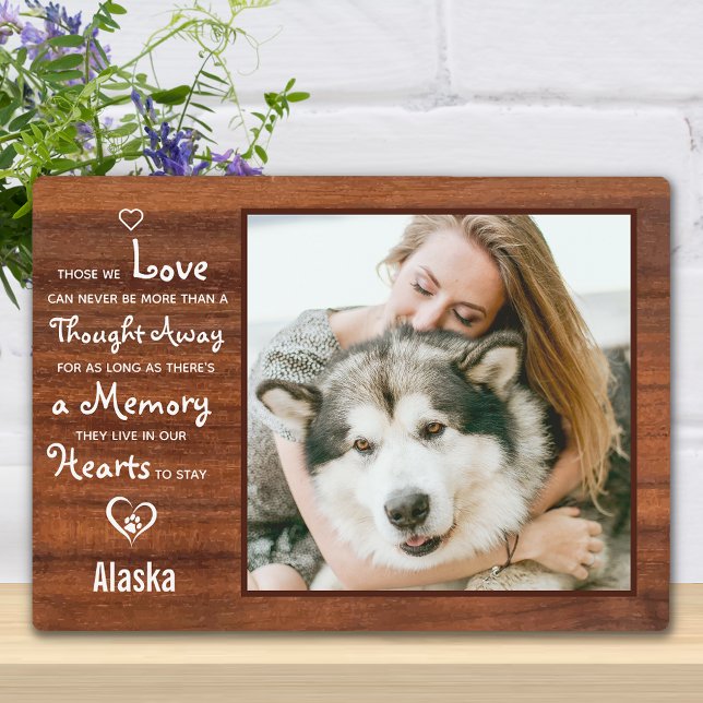 Rustic Personalized Pet Memorial Photo Plaque (Creator Uploaded)