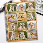 Rustic Personalized Pet Puppy Dog Photo Collage Planner<br><div class="desc">Custom pet photo collage calendar planner for your best friend. Keep all your dogs appointments, whether its veterinary visits, puppy play dates, dog grooming, or training all organized, every pet deserves a personalized pet photo planner ! Our dog photo planner has 11 photos to personalize, name and text. Design is...</div>