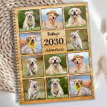 Rustic Personalized Photo Collage Pet Dog Yearly Planner<br><div class="desc">Custom pet photo collage calendar planner for your best friend. Keep all your dogs appointments, whether its veterinary visits, puppy play dates, dog grooming, or training all organized, every pet deserves a personalized pet photo planner ! Our dog photo planner has 11 photos to personalize, name and text. Design is...</div>