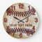 Rustic Personalized Vintage Baseball Wall Clocks