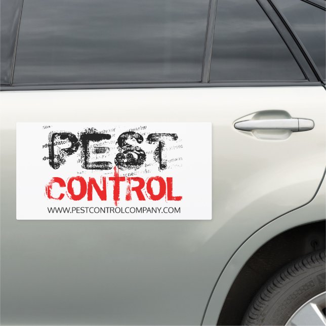 Rustic Pest Control Car Magnet (In Situ)