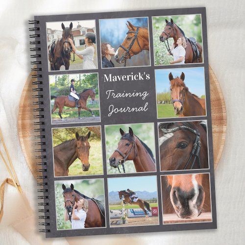 Rustic Pet 11 Photo Collage Custom Horse Lover Notebook