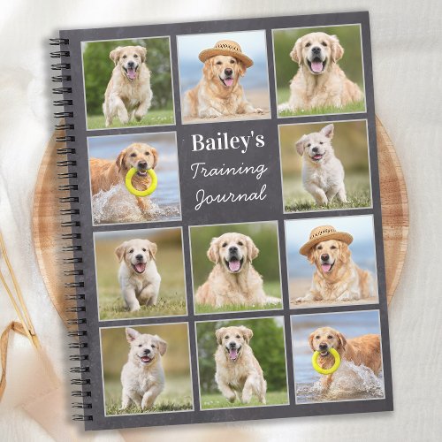 Rustic Pet 11 Photo Collage Custom Puppy Dog   Notebook