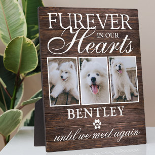 Rustic Pet Dog Memorial Photo Keepsake Plaque