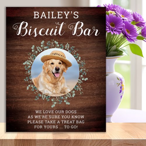 Rustic Pet Dog Treat Wedding Favor Biscuit Bar Foam Board