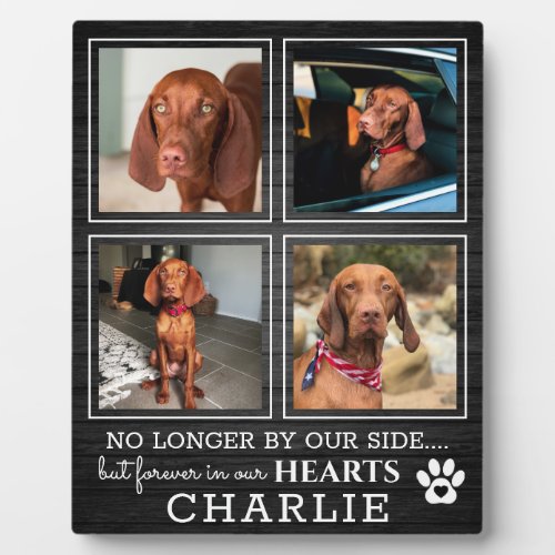 Rustic Pet Forever in Our Hearts  Photo Collage Plaque