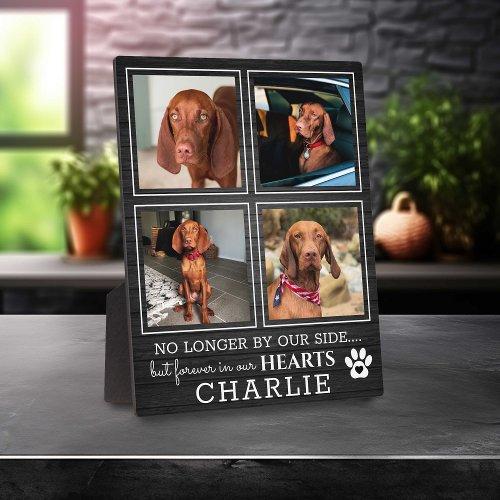 Rustic Pet Forever in Our Hearts  Photo Collage Plaque