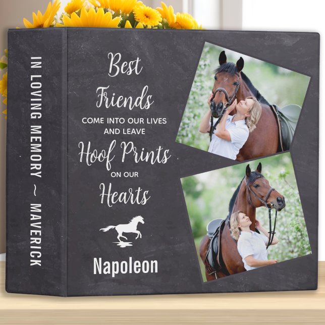 Rustic Pet Horse Memorial Photo Album 3 Ring Binder (Creator Uploaded)