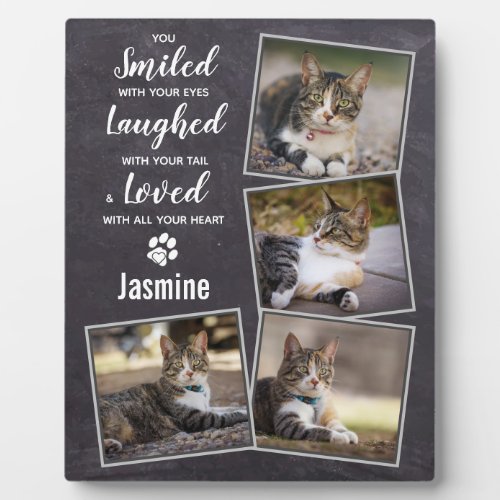Rustic Pet Loss Cat Memorial Plaque