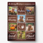 Rustic Pet Loss Gift 6 Photo Collage Dog Memorial