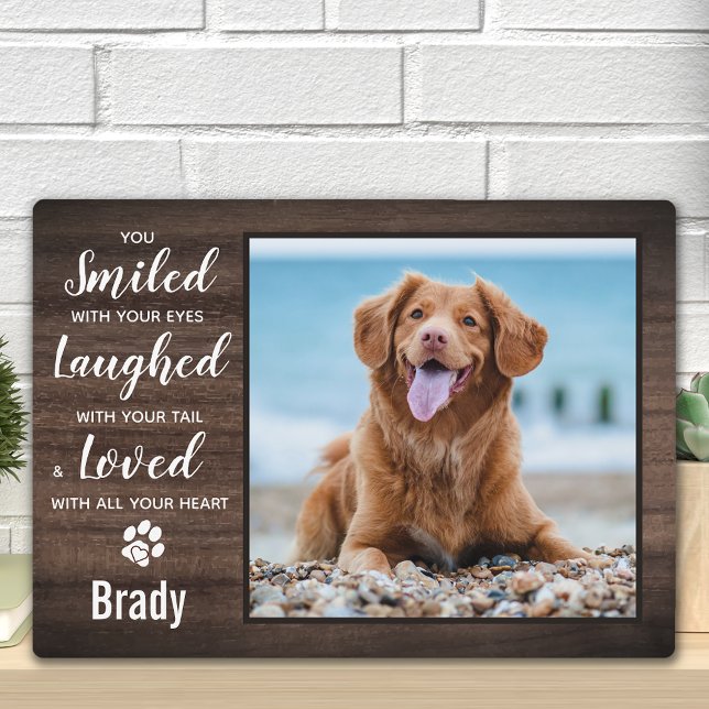 Rustic Pet Loss Gift Personalized Pet Memorial Plaque (Creator Uploaded)