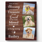 Rustic Pet Memorial Dog Loss Personalized 3 Photo