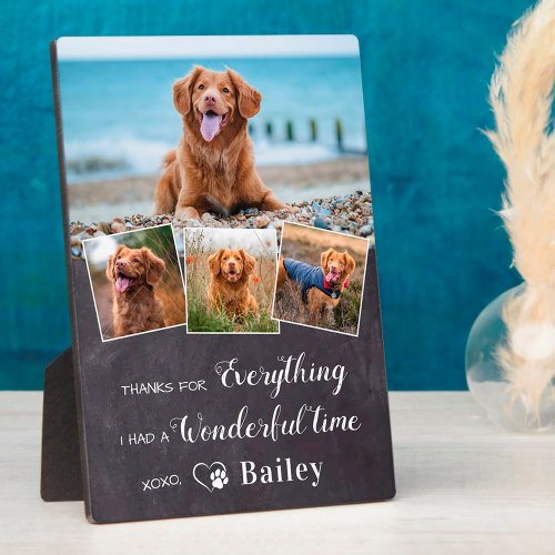 Rustic Pet Memorial From The Dog 4 Photo Keepsake Plaque