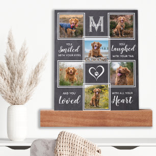 Rustic Pet Memorial Keepsake Unique Photo Collage Picture Ledge