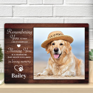 Rustic Pet Memorial Personalized Sympathy Dog Loss Plaque