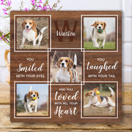 Rustic Pet Memorial Photo Collage Plaque