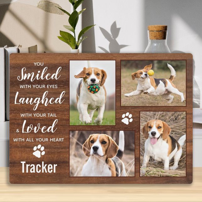 Rustic Pet Memorial Photo Collage Plaque (Creator Uploaded)
