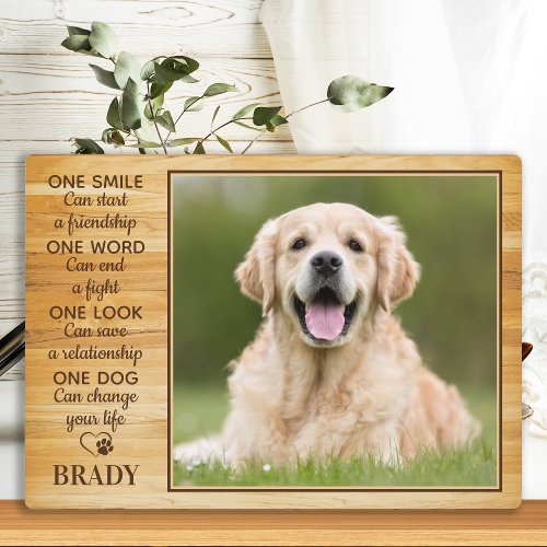 Rustic Pet Photo Dog Lover Quote Keepsake  Plaque