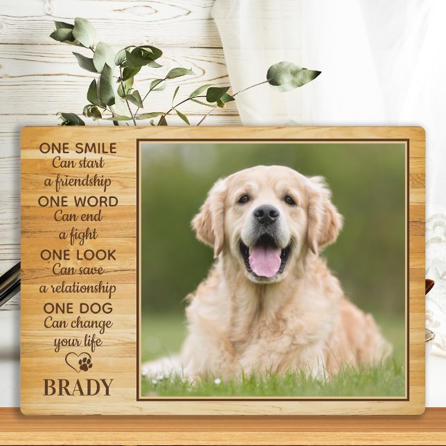 Rustic Pet Photo Dog Lover Quote Keepsake  Plaque (Creator Uploaded)