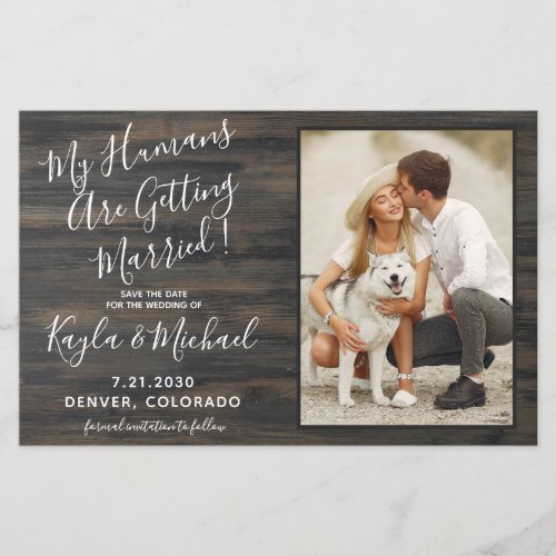 Rustic Pet Wedding Budget Dog Save The Date Cards