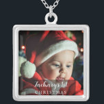 *~* Rustic PHOTO Baby's First Christmas AP20  Silver Plated Necklace<br><div class="desc">(search AP40 for more similar items ) CAN BE GENERIC ... any age, any image and 2 lines of text to edit or delete. BABY First Christmas PHOTO / PHOTOGRAPH / PICTURE NECKLACE - Silver Plated You can have an image for your BFF etc. Upload your image at high resolution....</div>