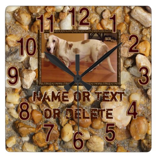Rustic Photo Clock with Your Picture and Text