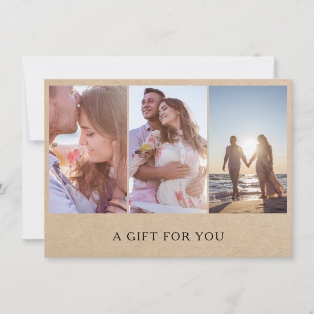 Rustic Photo Collage Photography Gift Certificate (Front)
